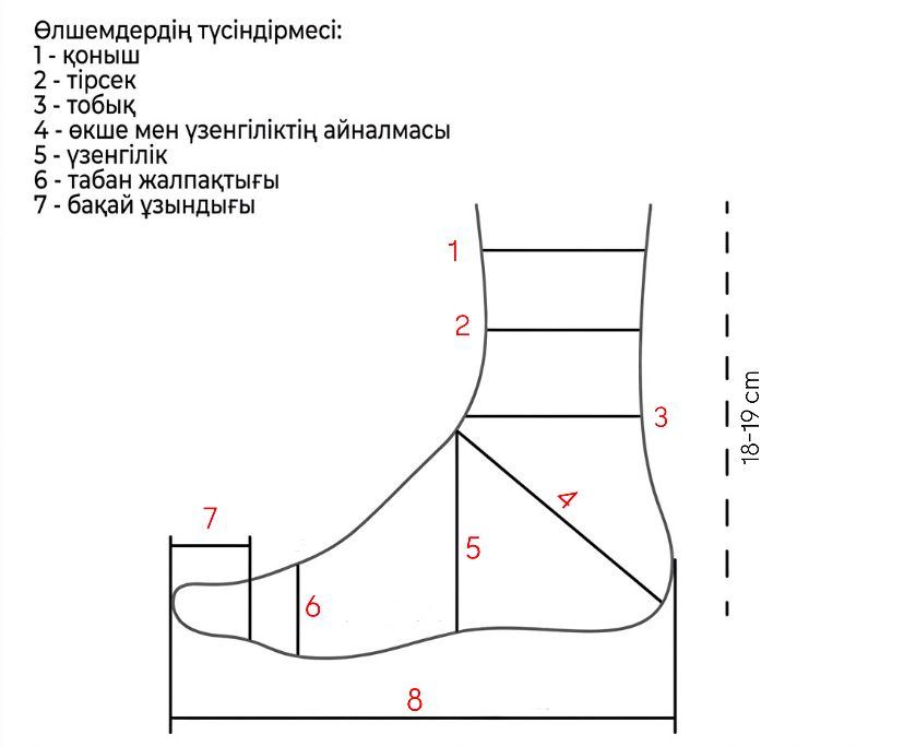 Foot shape measurement diagram